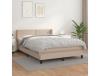 Cama com Molas/Colchão 140X200 Cm Couro Artificial Cappuccino CLICNBUY