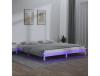 Estrutura Cama King Size com Luzes Led 150X200Cm Madeira Maciça CLICNBUY
