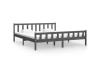 Estrutura de Cama Super King 180X200 Cm Madeira Maciça Cinza CLICNBUY