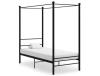 Estrutura de Cama com Dossel Metal Preto 90X200 Cm