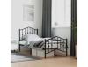 Estrutura de Cama com Cabeceira e Pés 80X200 Cm Metal Preto CLICNBUY