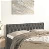 vidaXL Cabeceira de cama 2 pcs veludo 80x7x78/88 cm cinzento-escuro