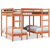 vidaXL Beliche triplo 140x200/70x140 cm pinho maciço castanho-mel