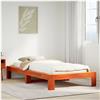 vidaXL Cama sem colchão 75x190 cm madeira de pinho maciça castanho-mel