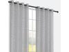 Cortinas Dolly com Estrelas Prateadas Cinzo Escuro 140 x 260 cm - Individual
