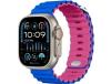Bracelete Ocean Waves para Apple Watch Series 7 45Mm Azul e Rosa ANTIIMPACTO!