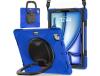 Capa ZRUXE para Ipad Air 13 2024 Silicone Híbrido Pc Tablet Case com Suporte e Alça de Ombro Azul