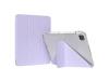 Capa ZRUXE para Ipad Pro 11 2024 Gebei Deformation Leather Tablet Case Roxo