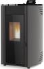 Salamandra a pellets FIRST ADVANCE 8KW PRETA