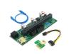 Nova Extensão Gráfica 010-x Pcie Riser 1x A 16x Com Flash Led Para Mineração Gpu