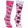 Meias Rockies 2 Pares EU 31-32 Platinum / Pink Lady
