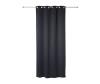 CORTINA OPACA COM ANILHAS COR CINZENTO ESCURO. POLIESTER. 260CMx140CM