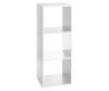 ESTANTE MADEIRA COR BRANCO PARA 3 CAIXAS DE ORGANIZAÇÃO 34,4X32X100,5CM